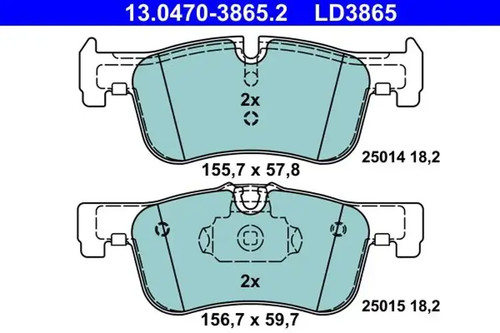 Brake pads 0470 3865 ate - brake, 13.0470-3865.2