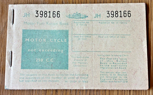 Vintage motorcycle fuel ration - vintage,