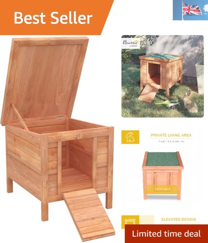 Natural wooden outdoor rabbit - natural,
