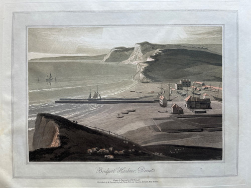 1825 antique print bridport - antique, print;