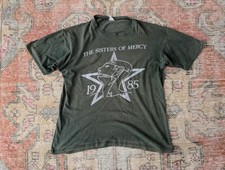 Vtg 1985 Sisters of Mercy Distressed Band T-Shirt Goth Rock Tee M/L