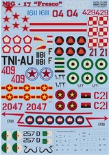 1/72 MiG-17 Fresco Decal Set