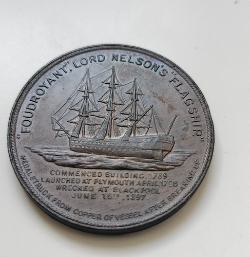 1897 hms foudroyant copper - hms,