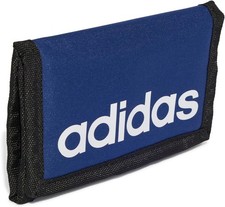 adidas Wallet Tri Fold Linear Navy Zipped Compartments for Money and Cards