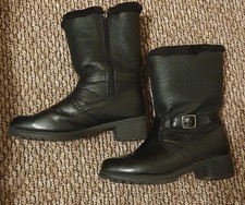 Khombu Black  Snow Boots Faux Fur Lined UK5 VGC