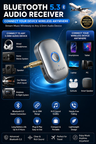 Bluetooth audio receiver - 5.3,