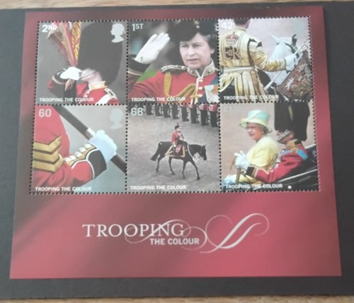 Trooping the colour mini sheet - trooping,
