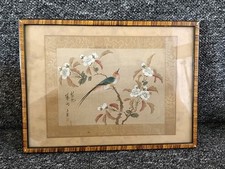 Vintage chinese silk painting - silk,