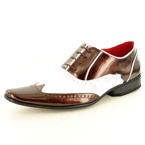 Men brown white funky - brown, &
