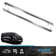 FOR SWB PEUGEOT EXPERT 2016 ON ANGULAR 60MM STAINLESS STEEL SIDE BARS STEPS PAIR