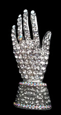 Butler & Wilson silver crystal hand brooch stamped