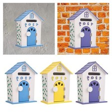 Wall Mount Mailbox Garden Wooden Post Box Outside Rustic 22x12x32cm Mail Box