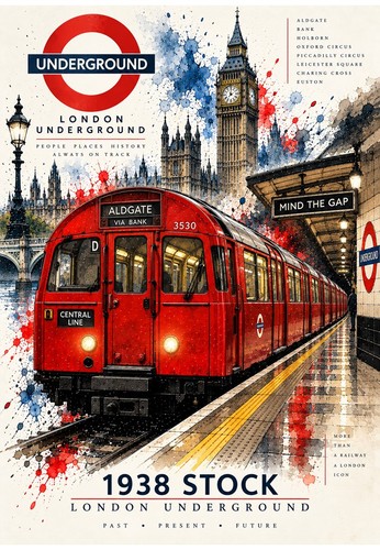 London underground 1938 - london, stock