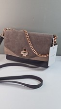 TED BAKER Grey Leather Suede  Crossbody Handbag Occasion Wedding BNWT RRP £159