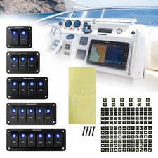 2/3/4/5/6 Blue LED Gang Rocker