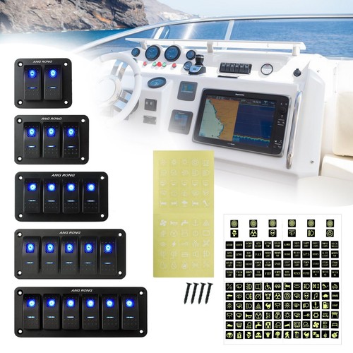 Blue led gang rocker - blue,
