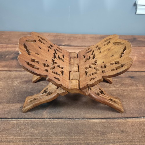 Hand carved wooden book stand - wooden,