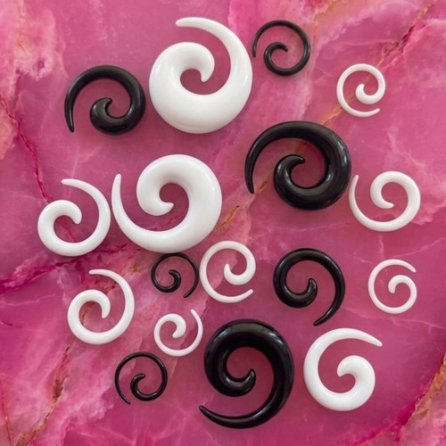 Acylic spiral ear taper - acylic,