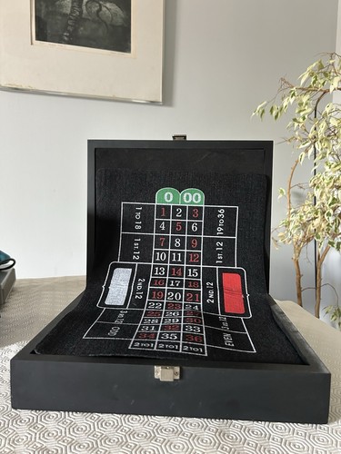 Boxed tabletop roulette wheel - boxed,