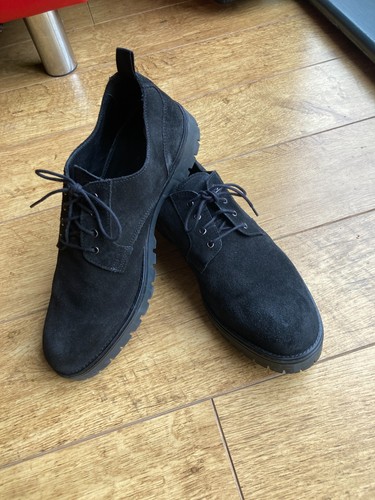 Zara man black - black, suede