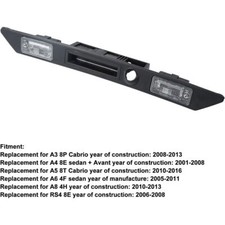 Rear License Plate Boot Handle Number Plate Light Trim For AUDI RS4 A4/A5 A6L A8