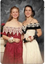  FOUND PHOTO  Color PROM GIRLS