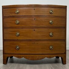 Antique 19th Century Bow Front Chest Of Drawers In Mahogany ( REF AF-3585 )