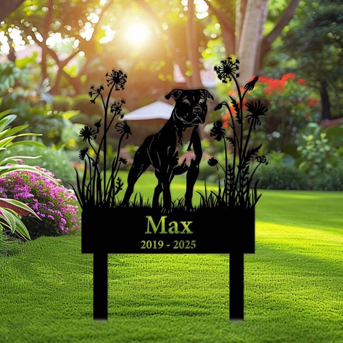 Custom pitbull dog memorial - pitbull,