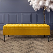 Velvet Ottoman Bench, Shoe