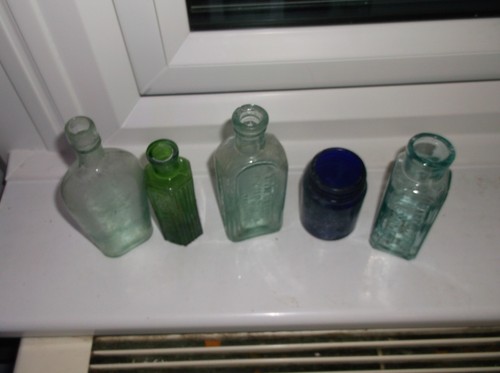 Group colerful bottles 100 - of,