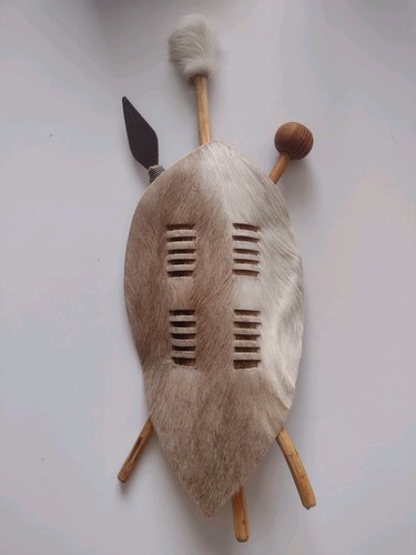 Zulu shield with - spear, and