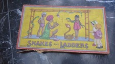 Old vintage snakes and ladders - vintage,