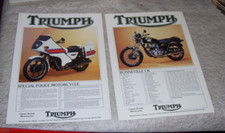 TRIUMPH BONNEVILLE SPECIAL POLICE TSX4 BONNEVILLE USA BONNEVILLE UK LEAFLETS