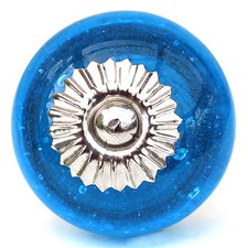 Blue purple turquoise ceramic knobs drawer pulls cupboard door knobs