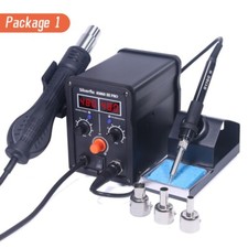 780W 2 in 1 Soldering Iron Station Hot Air Gun Desoldering Rework Digital Solde