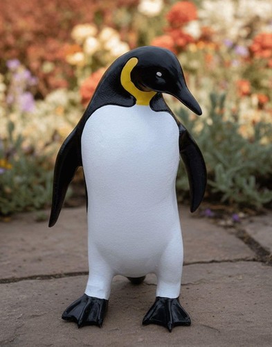 Penguin garden sculpture - penguin,