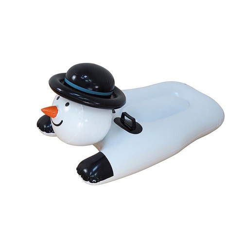 White pvc inflatable snow sled - snow,