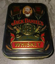 JACK DANIELS  Tennessee Whiskey COLLECTORS TIN - 2 EMPTY Ole No. 7 MINI BOTTLES