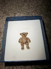 Adrian Buckley. Golden. Articulated Teddy Brooch. Boxed