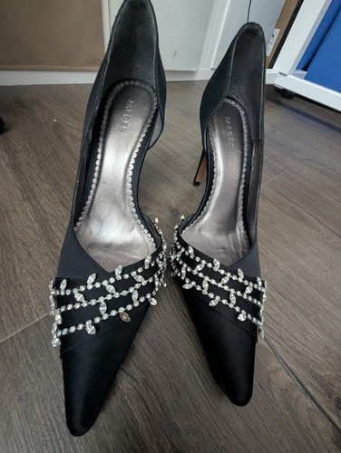Jaeger black satin diamante - satin,