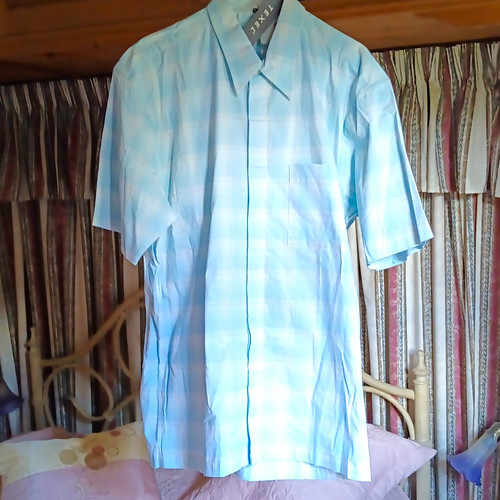 Eterna wear shirt blue check - e-wear,