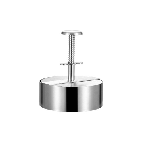Round burger press - round, stainless