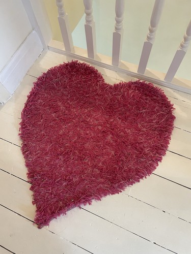 Pink heart shaped shaggy - heart,
