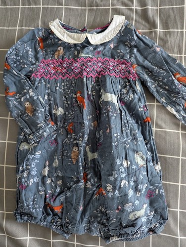 Boden smocked woodland romper