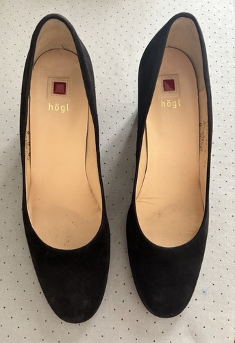 Hogl black suede shoes - suede, 6