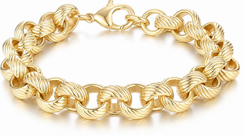 Men gold twisted pattern - men's,