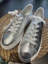 Ladies TU Trainers Size 6 White and Silver - New Without Tags