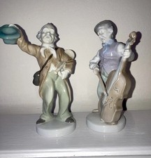 A Pair Of Carl Schrödinger Grafenthal Musicians. Trumpet And Double Bass Players