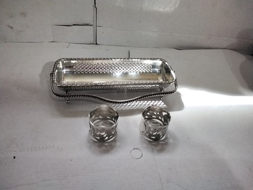 Vintage silver plated napkin - plated,