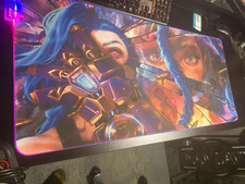extra large LED pc gaming mouse mat jinx arcadia